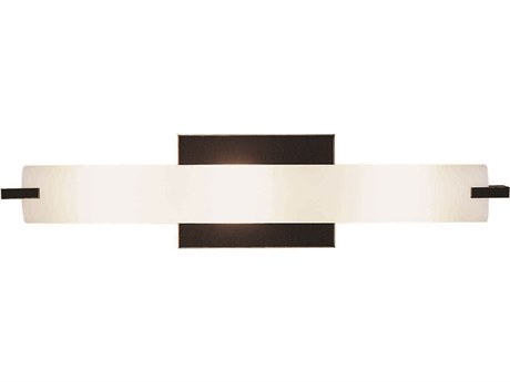 George Kovacs Tube 3-Light Dark Restoration Bronze Glass Vanity Light