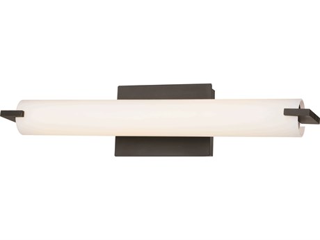 George Kovacs Tube 1-Light Dark Restoration Bronze Glass LED Vanity Light
