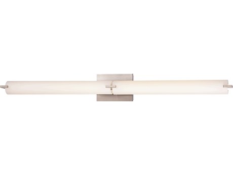 George Kovacs Tube 2-Light Brushed Nickel Glass LED Vanity Light