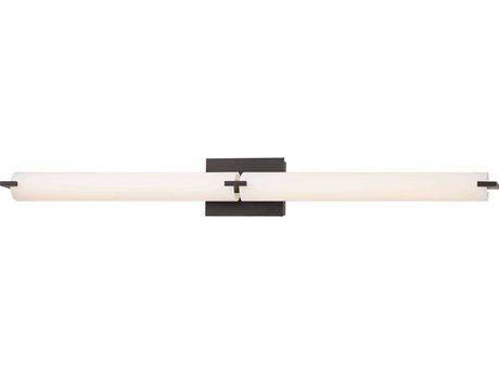 George Kovacs Tube 2-Light Dark Restoration Bronze Glass LED Vanity Light