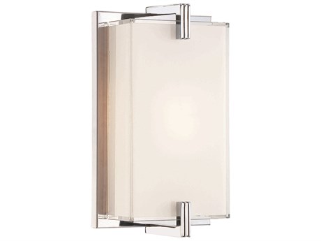 George Kovacs Cubism 1-Light Chrome Glass Wall Sconce