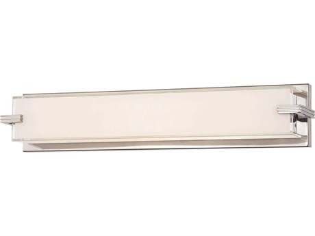 George Kovacs Cubism 1-Light Chrome Glass LED Vanity Light