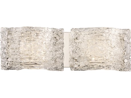 George Kovacs Forest Ice 2-Light Chrome Glass LED Vanity Light