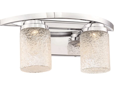 George Kovacs Brilliant 2-Light Chrome Glass LED Vanity Light