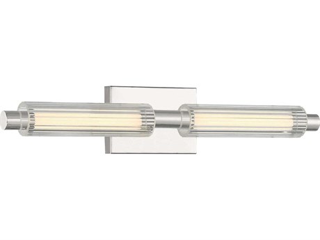 George Kovacs Double Barrel 2-Light Polished Nickel Glass LED Vanity Light