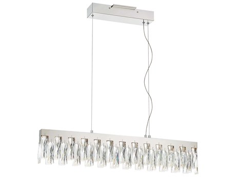 George Kovacs Curio 1-Light Chrome Crystal LED Linear Island Pendant