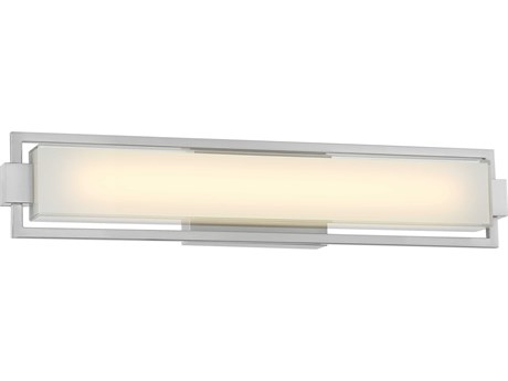 George Kovacs Opening Act 1-Light Brushed Nickel Glass LED Vanity Light