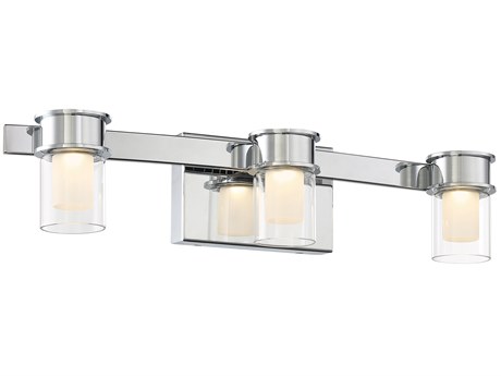 George Kovacs Herald Square 3-Light Chrome Glass LED Vanity Light