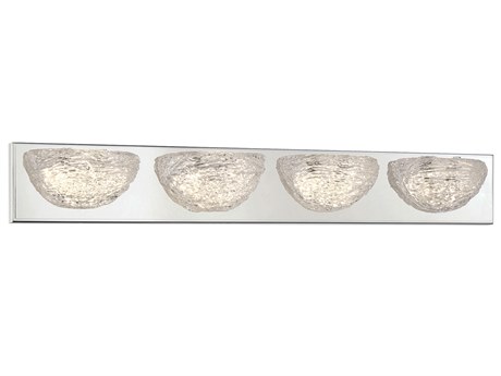 George Kovacs Modern Ice 4-Light Chrome Glass LED Vanity Light