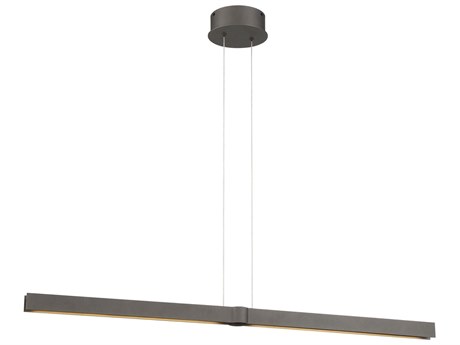 George Kovacs Structure 2-Light Smoked Iron Gray Linear Island Pendant