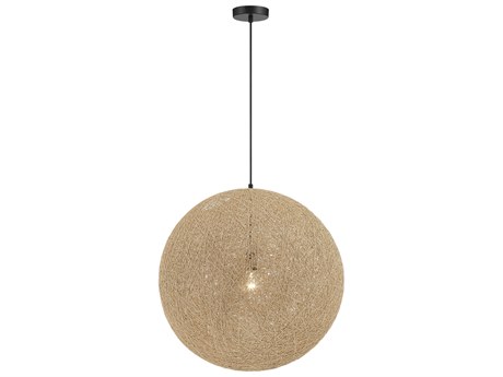 George Kovacs Entwined 1-Light Coal Black Globe Pendant