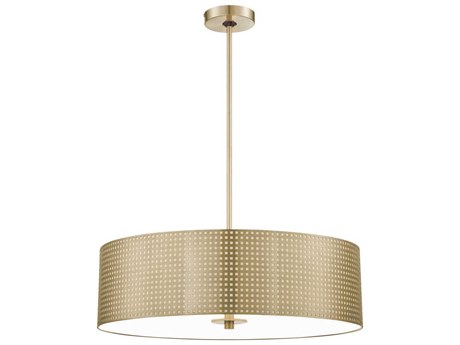 George Kovacs Grid 4-Light Sable Bronze Patina Drum Pendant