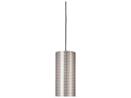 George Kovacs Grid 1-Light Brushed Nickel Cylinder Mini Pendant