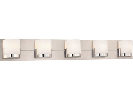 George Kovacs Convex 5-Light Chrome Glass Vanity Light