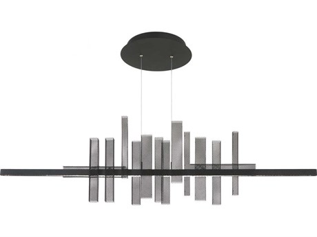 George Kovacs Alambre 2-Light Coal Black Linear Island Pendant
