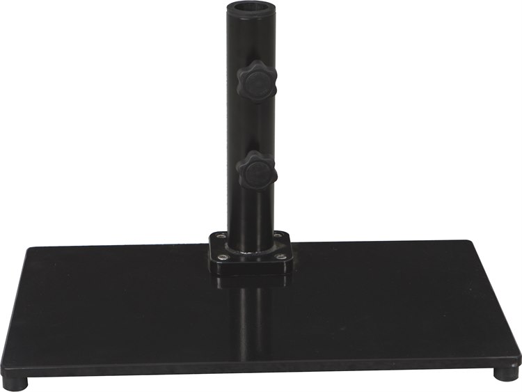 Galtech Steel Black 13''W x 22''D Rectangular Umbrella Plate Base
