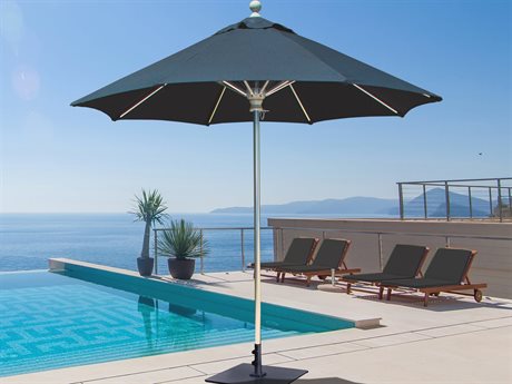 Outdoor Commercial Patio Umbrellas Patioliving Galtech Quick Ship Commercial 7 5 Foot Aluminum Push Up Lift Umbrella