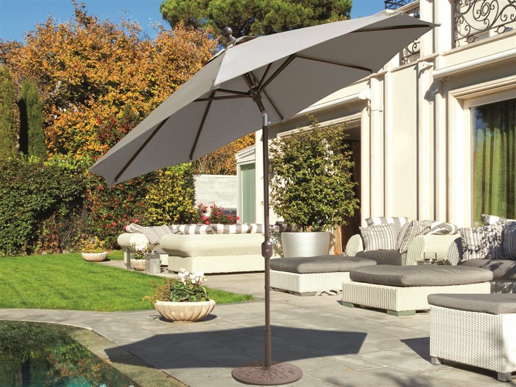Galtech Quick Ship Aluminum 9 Foot Auto Tilt Crank Lift Umbrella 737