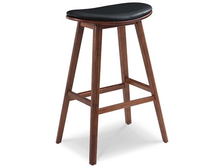 Greenington Exotic Leather Bamboo Wood Counter Stool