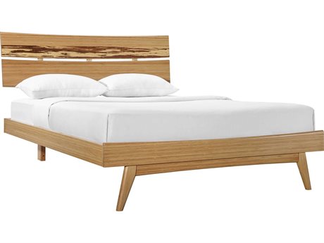 Greenington Azara Caramelized Beige Bamboo Wood Queen Panel Bed
