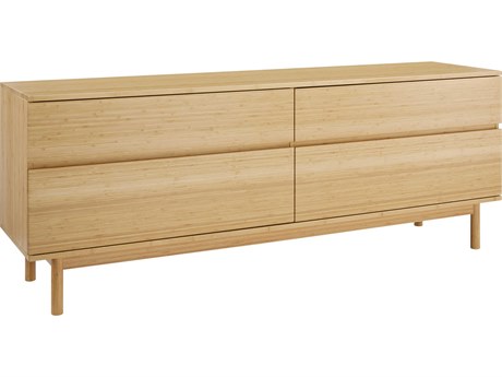 Greenington Monterey 4-Drawers Brown Bamboo Wood Double Dresser