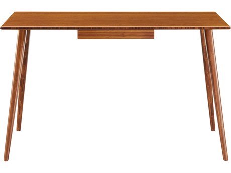 Greenington Studio Plus Amber Brown Bamboo Wood Computer Desk