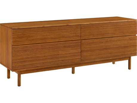 Greenington Ventura 4-Drawers Brown Bamboo Wood Double Dresser