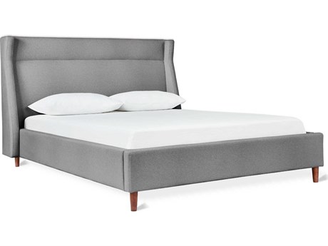 Gus* Modern Carmichael Merino Dapple Brown Wood King Platform Bed
