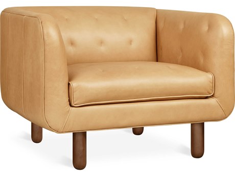 Gus* Modern Beaconsfield Brown Leather Accent Chair