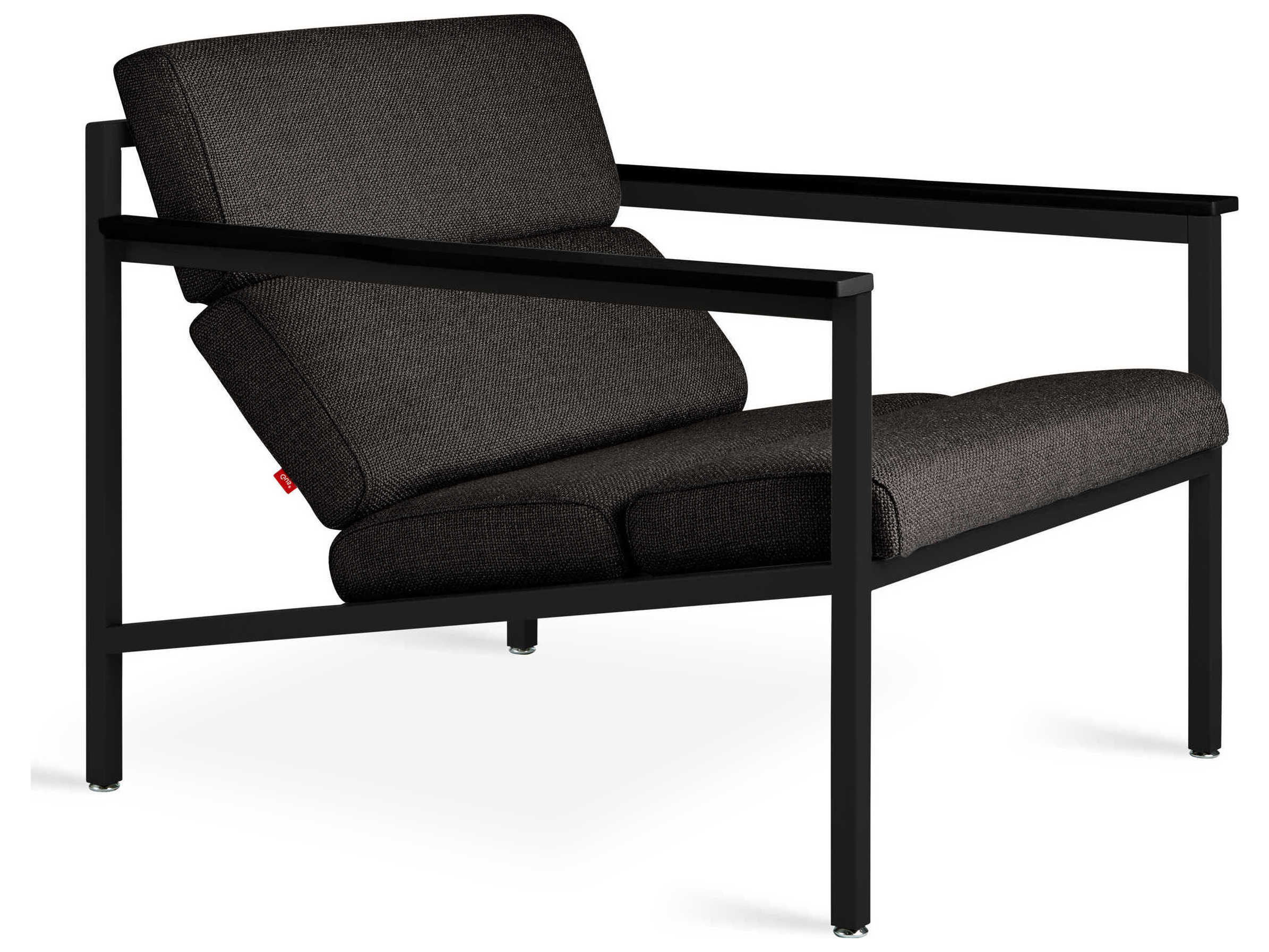 Gus* Modern Halifax Andorra Espresso / Black Powder Coat Accent Chair
