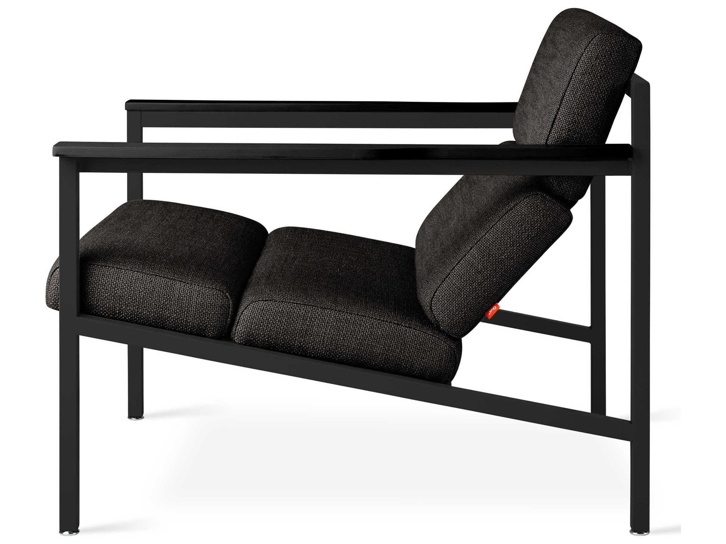 Gus* Modern Halifax Andorra Espresso / Black Powder Coat Accent Chair