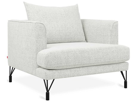 Gus* Modern Highline White Fabric Accent Chair