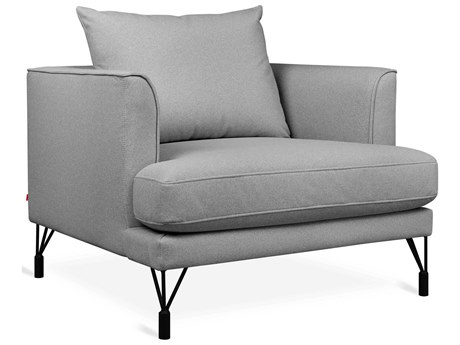 Gus* Modern Highline Gray Fabric Accent Chair