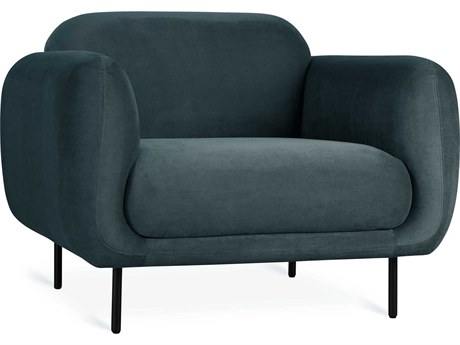 Gus* Modern Nord Blue Fabric Accent Chair