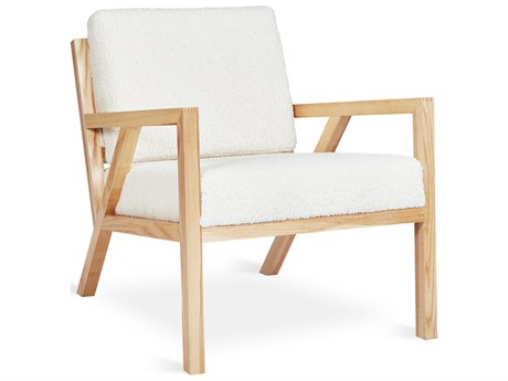 Gus* Modern Truss Brown Fabric Accent Chair