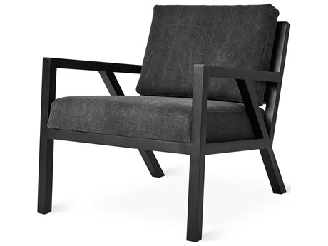 Gus* Modern Truss Black Fabric Accent Chair