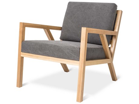 Gus* Modern Truss Brown Fabric Accent Chair