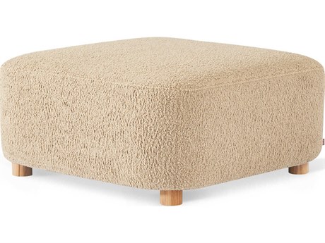 Gus* Modern Circuit Himalaya Dune Ash Natural Brown Upholstered Ottoman