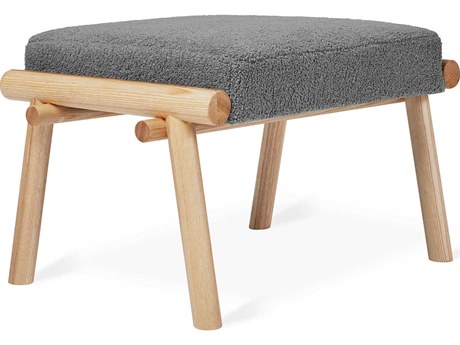 Gus* Modern Labrador Auckland Bluff Natural Ash Brown Upholstered Ottoman
