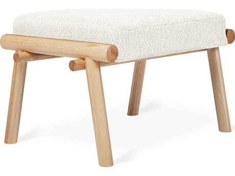 Gus* Modern Labrador Auckland Willow Natural Ash Brown Upholstered Ottoman