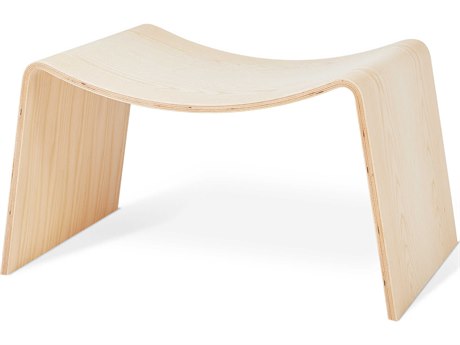 Gus* Modern Wave Ash Blonde Brown Accent Stool
