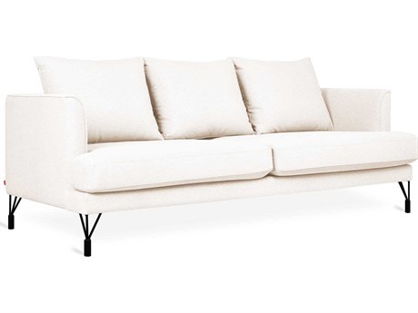 Gus* Modern Highline Merino Cream White Upholstered Sofa