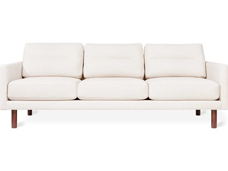 Gus* Modern Miller Merino Cream Walnut Brown Upholstered Sofa