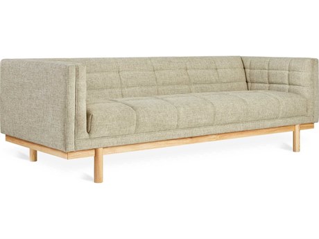 Gus* Modern Mulholland Tufted Caledon Sedona Natural Ash Beige Upholstered Sofa