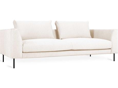 Gus* Modern Renfrew Merino Cream Black Upholstered Sofa
