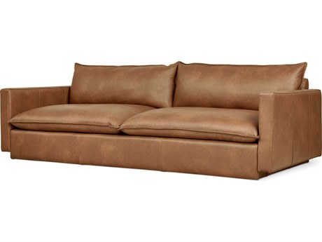 Gus* Modern Sola Brown Leather Sofa