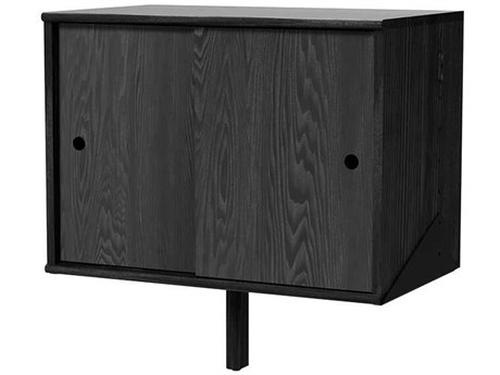 Gus* Modern Branch Black Ash Cabinet with Brackets