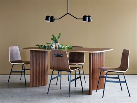 Gus* Modern Atwell Walnut Wood Dining Room Set