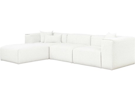 Gus* Modern Nest White Upholstered Sectional Sofa