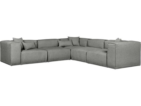 Gus* Modern Nest Gray Upholstered Sectional Sofa